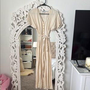 Linen blend &Other stories stripe  jumpsuit